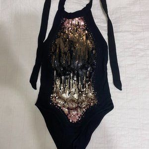 iHeartRaves Cascade Sequin Bodysuit